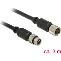 Navilock Extensions cable M8 male > M8 female waterproof 3 m for M8 GNSS receiver