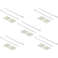 Delock Cable Tie Mount 40 x 40 mm with Cable Tie L 250 x W 7.2 mm white