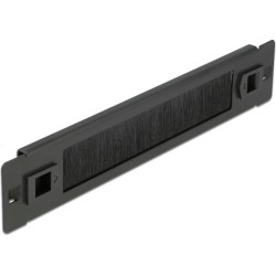 Delock 10″ Cable Management Brush Strip tool free 1U black