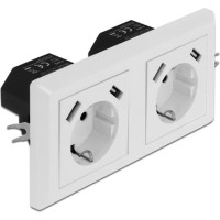 Delock 2-Way Wall Socket with 4 x USB Type-A Charging Port 2 x 2.8 A