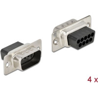 Delock D-Sub 9 pin crimp male, metal, 4 pieces