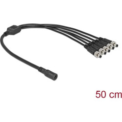 Delock DC Splitter Cable 5.5 x 2.1 mm 1 x female to 5 x male screwable