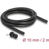 Delock Cable protection sleeve 2 m x 10 mm with 2 x PG7 conduit fitting set black