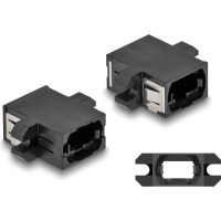 Delock Optical Fiber Coupler MPO female to MPO female black