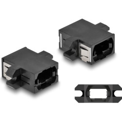 Delock Optical Fiber Coupler MPO female to MPO female black