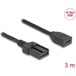 Delock HDMI Automotive cable HDMI-A female to HDMI-E male 3 m 4K 60 Hz