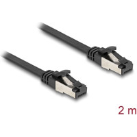 Delock RJ45 Flat Patch Cable plug to plug Cat.8.1 flexible 2 m black