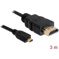 Delock Cable High Speed HDMI with Ethernet A/D male/male 3m