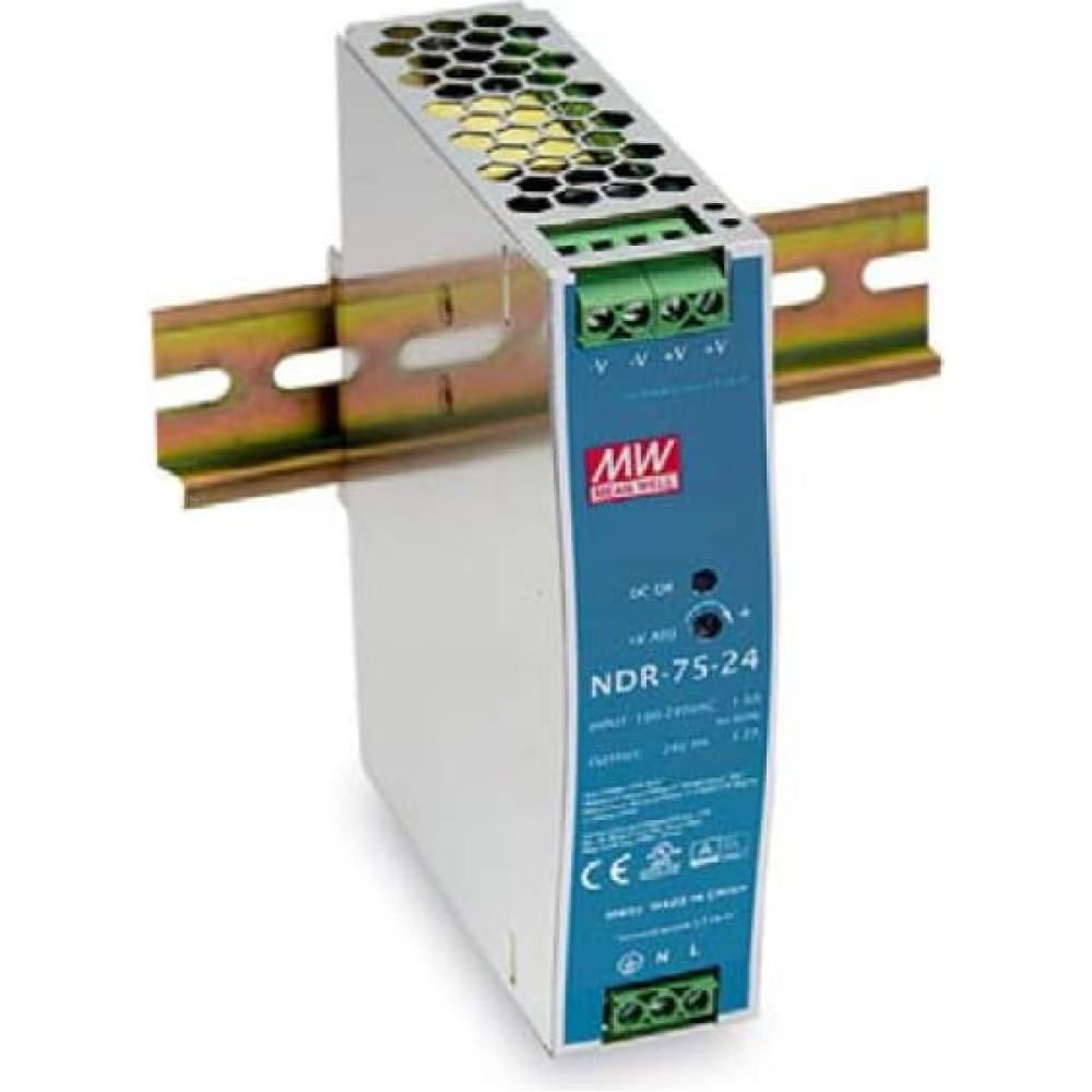 Level One LevelOne POW-2432 barošanas avotu vienība 75 W Zils, Sudrabs