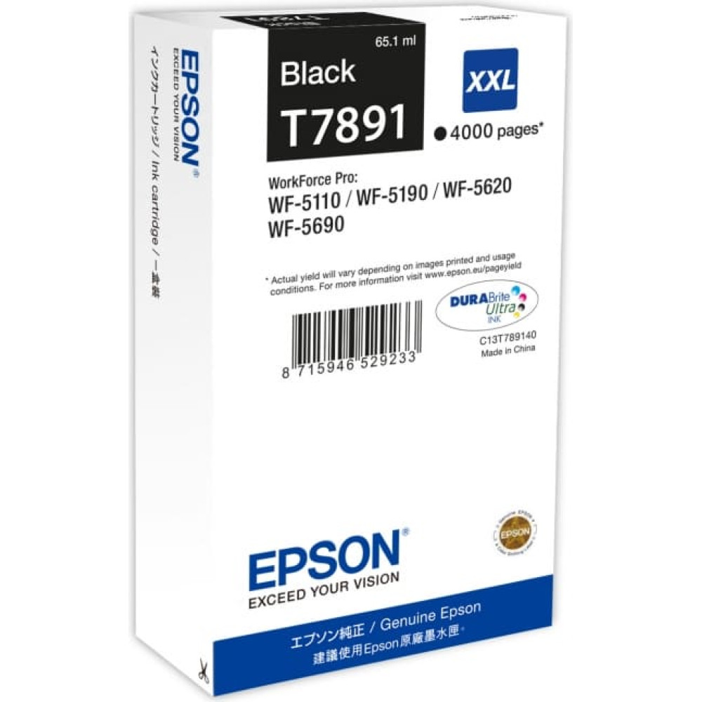 Epson T7891 tintes kārtridžs 1 pcs Oriģināls Ekstra (Super) augsta produktivitāte Melns