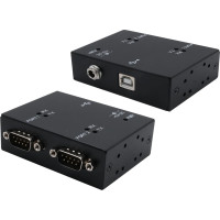 Exsys EX-13072HM USB 2.0 zu 2 x Seriell RS-232 Ports Metallgehäuse FTDI Chip-Set