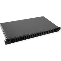 Value 19" FO Splice Box, empty, 1U, 24x SC DX / 24x LC quadruple, extendable