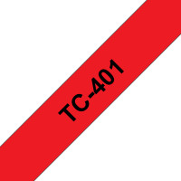 Brother TC-401 marķēšanas lenta Melns uz sarkana