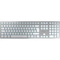 Cherry KW 9100 SLIM FOR MAC tastatūra Universāls USB + Bluetooth AZERTY Franču Sudrabs