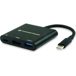 Conceptronic DONN01B dokstacija USB 3.2 Gen 1 (3.1 Gen 1) Type-C Melns