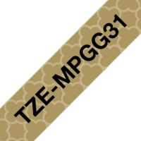Brother TZE-MPGG31 marķēšanas lenta Melns uz zelta