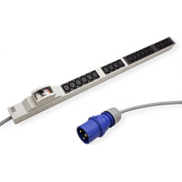 Bachmann IT PDU ALU 1U 20x C13 2x circuit breaker CEE 32A blue