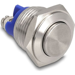 Delock Push Button for Installation 16 mm 2 x Screw Terminal actuator high