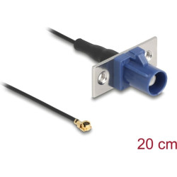 Delock Antenna Cable FAKRA C plug to MHF® I plug 1.13 - 20 cm 2 prepunched hole
