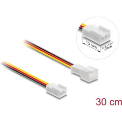 Delock Fan Extension Cable male to female 3 pin 30 cm
