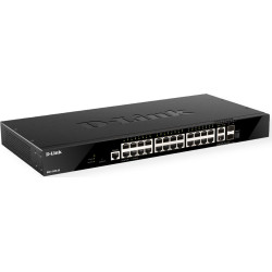 D-Link DGS-1520-28/E tīkla pārslēgs Vadīts L3 10G Ethernet (100/1000/10000) 1U Melns