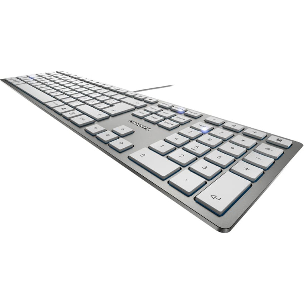 Cherry TAS KC 6000 SLIM Corded DE-Layout silber/wei&szlig;