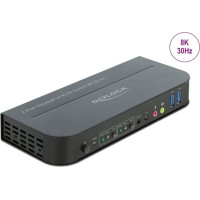 Delock DisplayPort 1.4 KVM Switch 8K 30 Hz with USB 3.0 and Audio