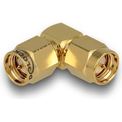 Delock Adapter SMA plug to SMA plug 90°
