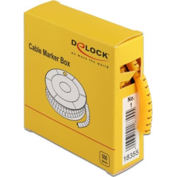 Delock Cable Marker Box, No. 1, yellow, 500 pieces