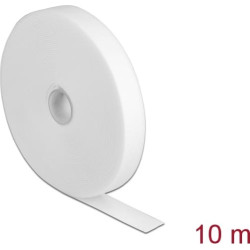 Delock Hook-and-loop tape on roll L 10 m x W 20 mm white