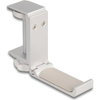 Delock Headphone Holder adjustable for desk mounting aluminium silver