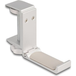 Delock Headphone Holder adjustable for desk mounting aluminium silver