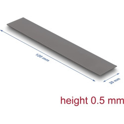 Delock Thermal Conductive Pad 120 x 20 x 0.5 mm for M.2 modules 3.2 W/mK - Low Oil Bleeding
