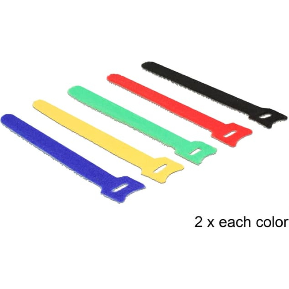 Delock Hook-and-loop fasteners coloured L 150 x W 12 mm 10 pieces