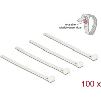 Delock Cable ties releasable white L 150 x W 7.5 mm 100 pieces