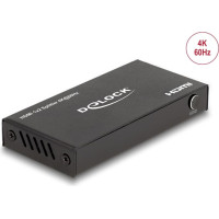 Delock HDMI Splitter 1 x HDMI in to 2 x HDMI out 4K 60 Hz with downscaler