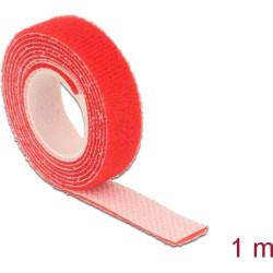 Delock Hook-and-loop tape on roll L 1 m x W 13 mm red
