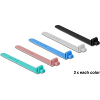 Delock Silicone Cable Ties reusable 10 pieces assorted colors