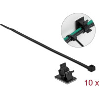 Delock Cable Clamp 25 x 18 mm with Cable Tie L 200 x W 3.6 mm black