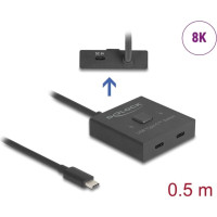 Delock USB 10 Gbps USB Type-C™ Switch 2 to 1 bidirectional 8K