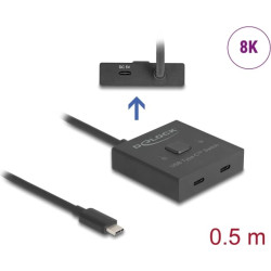 Delock USB 10 Gbps USB Type-C™ Switch 2 to 1 bidirectional 8K