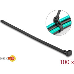 Delock Cable ties reusable heat-resistant L 300 x W 7.6 mm 100 pieces black