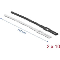 Delock Cable tie lightning-shaped with fastening eyelet L 115 x W 4.5 mm reusable 20 pieces