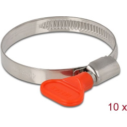 Delock Butterfly Hose Clamp 40 - 60 mm 10 pieces red