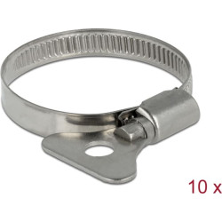 Delock Butterfly Hose Clamp 32 - 50 mm 10 pieces metal