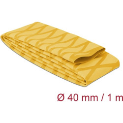 Delock Heat Shrink Tube X-pattern non-slip 1 m x 40 mm yellow