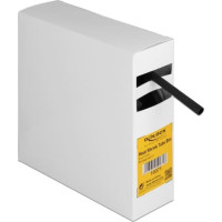 Delock Heat shrink tube Box, with inside adhesive, shrinkage ratio 3:1, 5 m x 6.4 mm black