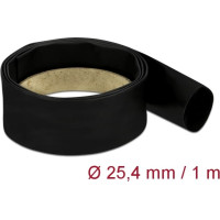 Delock Heat Shrink Tube 1 m x 25.4 mm Shrinkage Ratio 4:1 black