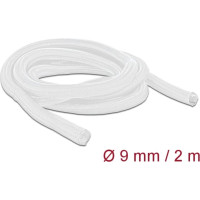 Delock Braided Sleeve self-closing 2 m x 9 mm white