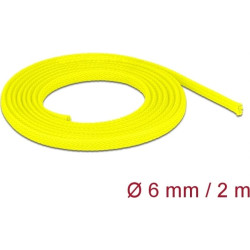 Delock Braided Sleeve stretchable 2 m x 6 mm yellow